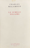 MALAMOUD (Charles). | Le jumeau solaire.