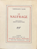 TAGORE (Rabindranath). | Le naufrage.