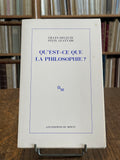 DELEUZE (Gilles) et GUATTARI (Félix). | Qu'est-ce que la philosophie ?