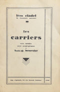CLADEL (Léon). | Les Carriers. Vers inédits avec avant-propos de Louis-G. Boursiac.
