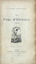 BARBEY D'AUREVILLY (Jules). | Une page d'histoire (1603).