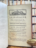BEAUMARCHAIS (P.-A. Caron de). | Le Barbier de Séville, ou la précaution inutile. Comédie en quatre actes représentée et tombée sur le théâtre de la Comédie Française aux Tuileries, le 23 de février 1775.