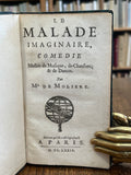 MOLIERE. | Le Malade imaginaire, comédie meslée de musique, de chansons & de dances.