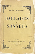 BERGERAT (Emile). | Ballades et sonnets.