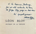 BLOY (Léon) BEGUIN (Albert). | Léon Bloy, mystique de la douleur. Avec la correspondance inédite de Bloy et Villiers de l'Isle-Adam.