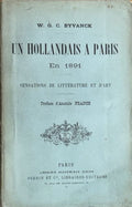 BYVANCK (Willem Gertrud Cornelis). | Un Hollandais à Paris en 1891. Sensations de littérature et d'art.