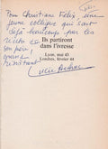 AUBRAC (Lucie). | Ils partiront dans l'ivresse. Lyon, mai 43, Londres, février 44.