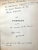 PREVERT (Jacques). | Paroles.