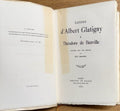 GLATIGNY (Albert). | Lettres à Thédore de Banville. Publiées avec une préface par Guy Chastel.