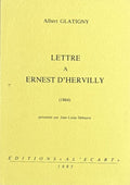 GLATIGNY (Albert). | Lettre à Ernest d'Hervilly (1864). Présenté par Jean-Louis Debauve.