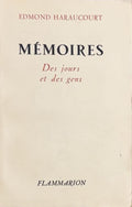 HARAUCOURT (Edmond). | Mémoires. Des jours et des gens.