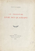 JAMMES (Francis). | Le troisième Livre des Quatrains.