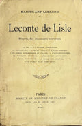 LECONTE DE LISLE LEBLOND (Marius-Ary). | Leconte de Lisle, d'après des documents nouveaux.
