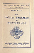 LECONTE DE LISLE VIANEY (Joseph). | Les Poèmes barbares de Leconte de Lisle.