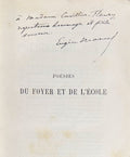 MANUEL (Eugène). | Poésies du foyer et de l'école, extraites des oeuvres de l'auteur, avec des pièces inédites.