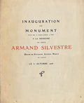 SILVESTRE (Armand) | Inauguration du monument élevé sur le Cours-la-Reine, à Paris, à la mémoire du poète Armand Silvestre, oeuvre du statuaire Antonin Mercié,... le 31 octobre 1906.