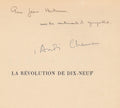 CHAMSON (André). | La Révolution de dix-neuf.