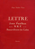 ISOU (Isidore). | Lettre à Jean Paulhan sur la N.R.F. et le renouvellement des cadres.