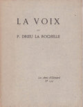 DRIEU LA ROCHELLE (Pierre). | La Voix.