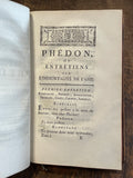MENDELSSOHN (Mosès). | Phédon, ou entretiens sur la spiritualité et l'immortalité de l'âme. Traduit de l'allemand par M. Junker.