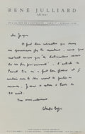 BOURGOIS (Christian). | Correspondance adressée à Jacques Brenner.