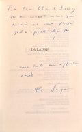 SAGAN (Françoise) | La Laisse.