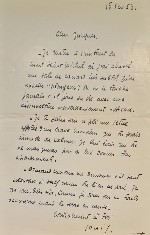 PAUWELS (Louis). | Réunion de 6 lettres adressées à Jacques Peuchmaurd de la revue 