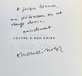 NOURISSIER (François). | Lettre à mon chien.