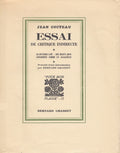 COCTEAU (Jean). | Essai de critique indirecte. Le mystère laïc. Des Beaux-Arts considérés comme un assassinat. Précédé d'une introduction par Bernard Grasset.