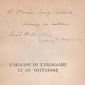 MAKARIUS (Raoul et Laura). | L'origine de l'exogamie et du totémisme.