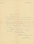 PERRY (Jacques). | Lettre autographe signée adressée à Jacques Peuchmaurd de la revue Arts.