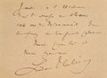 HALEVY (Ludovic). | Une lettre et une carte autographes signées adressées à Jules Claretie.