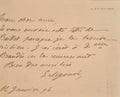 LEGOUVE (Ernest). | Réunion de trois billets autographes signés adressés à Jules Claretie.
