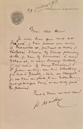 MEILHAC (Henri). | Une lettre et un télégramme autographes signés adressés à Jules Claretie.