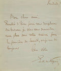 VOGUE (Eugène-Melchior de). | Deux billets autographes signés adressés à Jules Claretie.