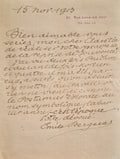 BERGERAT (Emile). | Lettre autographe signée adressée à Jules Claretie.