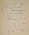 O'MONROY (Richard). | Lettre autographe signée adressée à Jules Claretie.