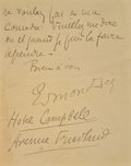 SEE (Edmond). | Lettre autographe signée adressée à Jules Claretie.