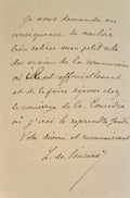 TINSEAU (Léon de). | Lettre autographe signée adressée à Jules Claretie.