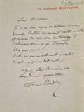 VANDEREM (Fernand). | Une lettre et une carte-lettre autographes signées adressées à Jules Claretie.