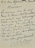 PELADAN (Sar). | Une lettre autographe signée et une carte lettre autographe signée adressées à l'éditeur Firmin-Didot.