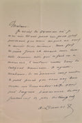 DUMAS fils (Alexandre). | Lettre autographe signée adressée à une dame.
