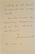 JUSSERAND (J.J.). | Deux lettres autographes signées.