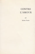 POULET (Robert). | Contre l'amour. Essai.