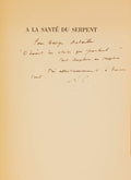 CHAR (René). | A la santé du serpent.