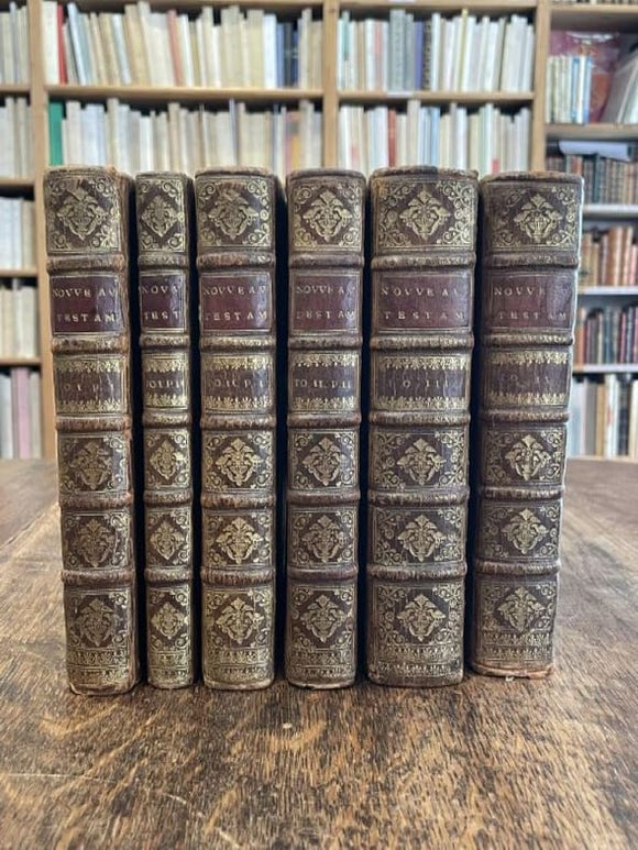 BIBLE. | Le Nouveau Testament en françois, avec des réflexions morales sur chaque verset, pour en rendre la lecture plus utile, & la méditation plus aisée.