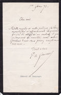 GONCOURT (Edmond de). | Billet autographe signé adressé à un "cher ami".