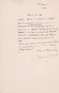 GONCOURT (Jules de). | Lettre autographe signée.
