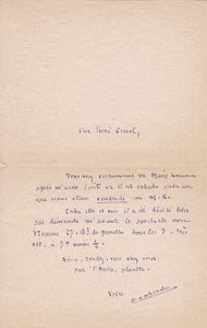 JOUHANDEAU (Marcel). | Billet autographe signé adressé à René Crevel.