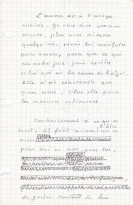 JOUHANDEAU (Marcel). | Manuscrit autographe sur l'amour.